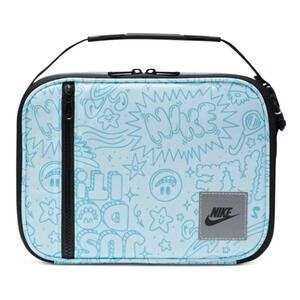 Nike Swoosh Hard Shell Lunch Box 4L Glacier Blue Insulated School Bag 9A2929-G25